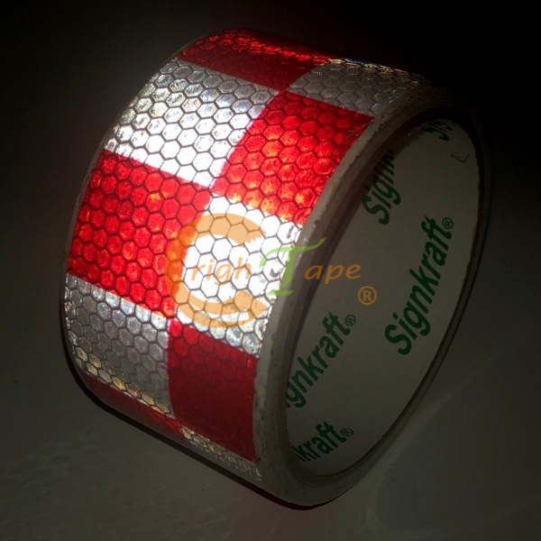 1500系列賽車格方格紋反光貼紙/膠帶-黃紅方格停產