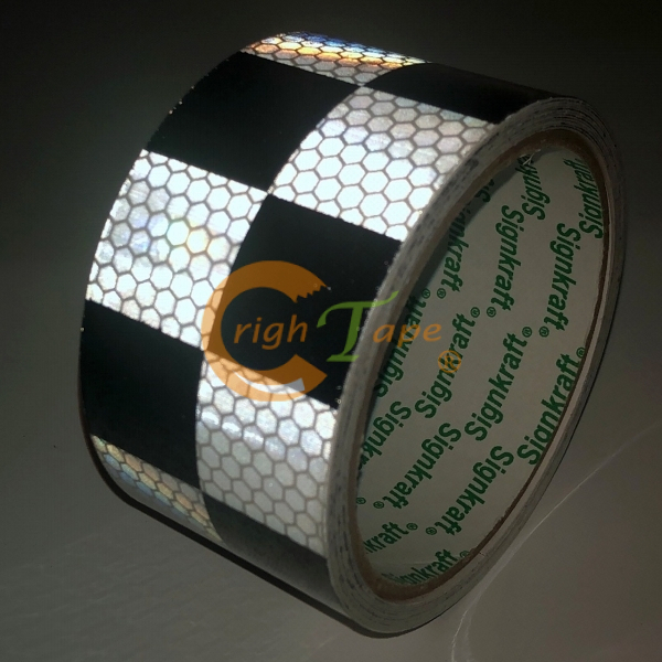 1500系列賽車格方格紋反光貼紙/膠帶-黃紅方格停產